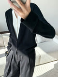 The Autumn Of 2025, The New Gentle And Comfortable Niche Fake Two Soft Cashmeal Wool Folded Knitted Cardigan