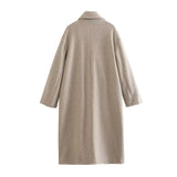 New Loose Double Buckle Dress Fashion Coat