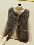 Plush Vest Women 2025 Autumn And Winter Short Korean Version Of The Fur