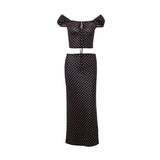 Zingj 2024 New Fashion Temperament Ins Spice Girl Bohemian Belt Floral Top Half Skirt