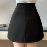 Black Side Split Rhinestone Fringe Mini Skirt- Outfit