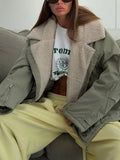 Lamb Velvet Collar Jacket Loose Warm Work Clothes Baseball Uniform Autumn And Winter Sports A Hundred Cloth