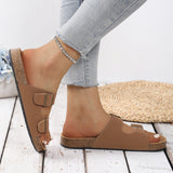 Women's Spring And Summer New Women's Cool Slippers Big Size With Lazy One-Legged Thick Beach Shoes