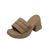 Cake Thick Bottom Cool Slippers Women Wear 2025 Summer Fashion Niche Women's Shoes Design Feel Beach One-Word Drag