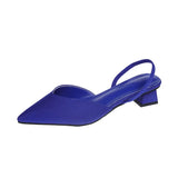 Sandals Women 2025 New Summer Simple Pointed Square Heel Women's High Heels Fine Fashion Women's Single