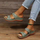 2025 Retro Car Anti-Slip Slope With Round Head Cool Slippers Women's Slippers Line