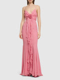 Blumarine South French Temperament Dress Female Summer High Sense V Collared Back French Sling Skirt