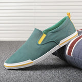 Men's Shoes In The Fall Of 2025 New Korean Fashion Trend Shoes With A Foot Pedal Canvas Shoes Men's Board