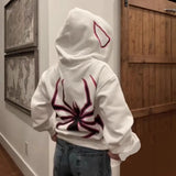 European Halloween Personality Men's And Women's Jackets Y2K Couple Big Size Spider-Man Zip