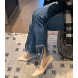 First-In-One High Heel Women 2025 New Coarse Heel Single-Shoe Temperament Light-Mouthed Mary Jane Women's
