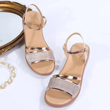 Slope Hedging Toe Buckle Sandals Women Large Thick Bottoms In The Cool