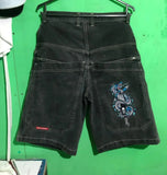 Baggy Denim Shorts Harajuku Y2K Jeans Hip-Hop Vintage Summer Brother 211-1-Outfit