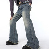 Back Star Patchwork Flare JeansOutfit
