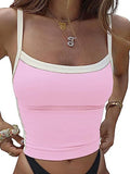 Contrast Trim Vintage Crop Cami Top-Outfit