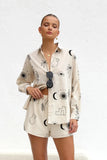 Zingj Summer Comfortable Casual Shirt Suit Short-Sleeved Cardigan Home Two-Piece
