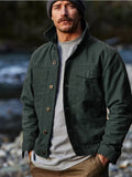 Spring New Men's Jacket Multi-Grain Multi-Pocket Retro Classic Jacket