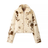 Women's ZA Autumn And Winter New Fashion Simple Leopard Fur Fur