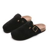 Thick-Bottomed Bag Head Half Slippers Women Wearing Spring And Summer Lazy Cork Flat Bottom Casual Cold
