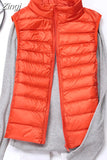 Winter women's Down Vest Fashion Female Sleeveless Coat Ladies Jacket Vest Warm Down Jacket for Women