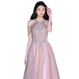 Pink Evening Dress Birthday Ceremony High-End Light Luxury Small Toast Bride High-End Engagement