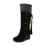 Large-Size Slopes And Snow Boots In Autumn And Winter 2025 Wish High-Heeled Women's