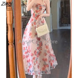 Backless Sexy Dress Women Elegant Chic Y2k Casual Vintage Fairy Dress Female 2022 Summer Korean Beach Evening Party