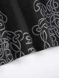 Long Sleeve Heart Pattern Print Tee- Outfit