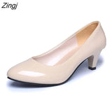 leather Low Heels Shoes Women Professional Shoes Ladies Shallow Mouth Work Shoes Elegant Ladies Office
