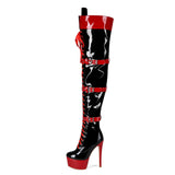 With Hate Sky High Sexy Water Table High Heel Transvestit Big Size 46 Women Over Knee Boots
