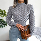 Wind Shooting 2025 Autumn And Winter Three-Dimensional Rhumus Long-Sleeved Umbilical Knitted Sweater Women's