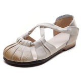 Leather Flat-Soled Sandals Women's New Summer Women's Shoes Beef Soft-Soled Mother Shoes Casual Cowhed Beach
