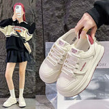 New Small White Shoes Autumn And Winter Anola Red Height Thick Background Small White Shoes Women Hit Light Board Shoes