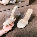 Slippers Women 2025 Summer New Word With PVC Wearing Fashion Crystal And Slippers