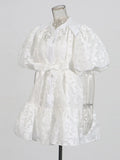 Vintage Design Temperament Dress 2025 Spring And Summer New Women's Single Buckle Printing With Short-Sleeved