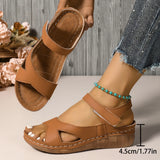 Asia Large-Size Magic Thick-Soled Sandals Women New Sewing Slope And Beach Cool Slippers