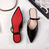 New Bag Head Half Dragged Cool Drag Female Tip Outside The Flat Bottom Of Two Lazy People Without Heel Size 41-42 Muller