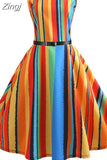 Music Note Print Pleated Dress Women Summer Vintage 50s 60s Retro Hepburn Big Swing Robe Party Dresses