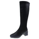 The Knee-Length Boots Girl 2025 Autumn And Winter New British Style Fashion Small Man Showing Thin And Tall And Knight Female