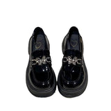English Style With Skirt Single Shoes Thick Soles Mary Jane Small Leather Shoes Ladies High Sense Coarse And Wildle
