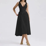 New Women's Temperament Elegant Fashion Bare Back Print Slings Sexy