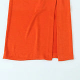 New Women's Folded Decorative Silk-Sense Dress