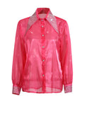 Temperament Commuting Blouse 2025 Autumn New Collar Collar Drilled Single Buckle Repair Slim Thin Shirt Female