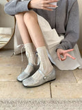 Inner High-Grade Version ~ Retro Full Star Rivet Ballet Single-Shoe Girl Spring And Autumn Buckle With Shallow Mary Treasure