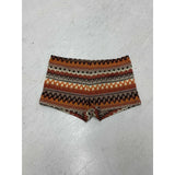 Cloth Forget The Holiday Style Retro Bead Design Hanging Neck Vest Striped Shorts Hot Beach