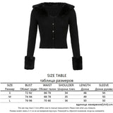 Zingj SUCHCUTE 2023 Streetwear Fashion Woman Cardigan Sweaters With Fur Trim Collar Korean Style Casual Female Cropped Sweater Knitted 1215-0-Outfit