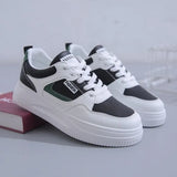 Small White Shoes Women 2025 Spring And Autumn New Trend Of Thick-Soled Shoes Korean Plate Tagonal Tagonal Student Women's