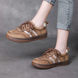 Spring Sports Leisure Training With Women's Board Shoes Spring And Autumn New Age Reduction Leather Running