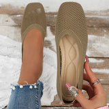 Zingj Mesh Single Shoes Women 2024 Summer Wear Shallow Mouth Breathable A Foot Pedal Mother Shoes Working