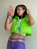 Color Women's Clothing 2025 Spring And Autumn 2025 New Cotton Vest Zippered Arma