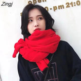 Women Scarves Solid Winter Soft Korean Style Outdoor Trendy Warm All-match New-arrival Hot Selling Female Couple Thickening